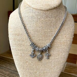 Brighton Anchor, Heart & Cross Charms Necklace